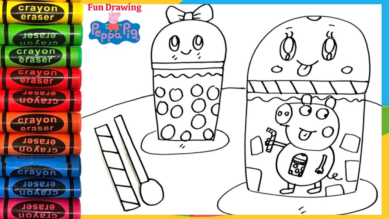 Как нарисовать Джорджа и милый чай с молоком | Свинка Пеппа | Рисунки для детей