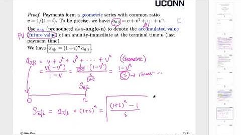 [MATH 2620 Financial Mathematics] Lecture 14: Ch2 Annuity-Immediate and Annuity-Due