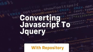 converting javascript to jquery