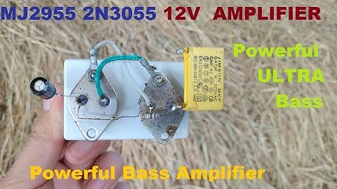 DIY Powerful Ultra Bass Amplifier IRON Transistor 2N3055 MJ2955 - No IC , Simple circuit