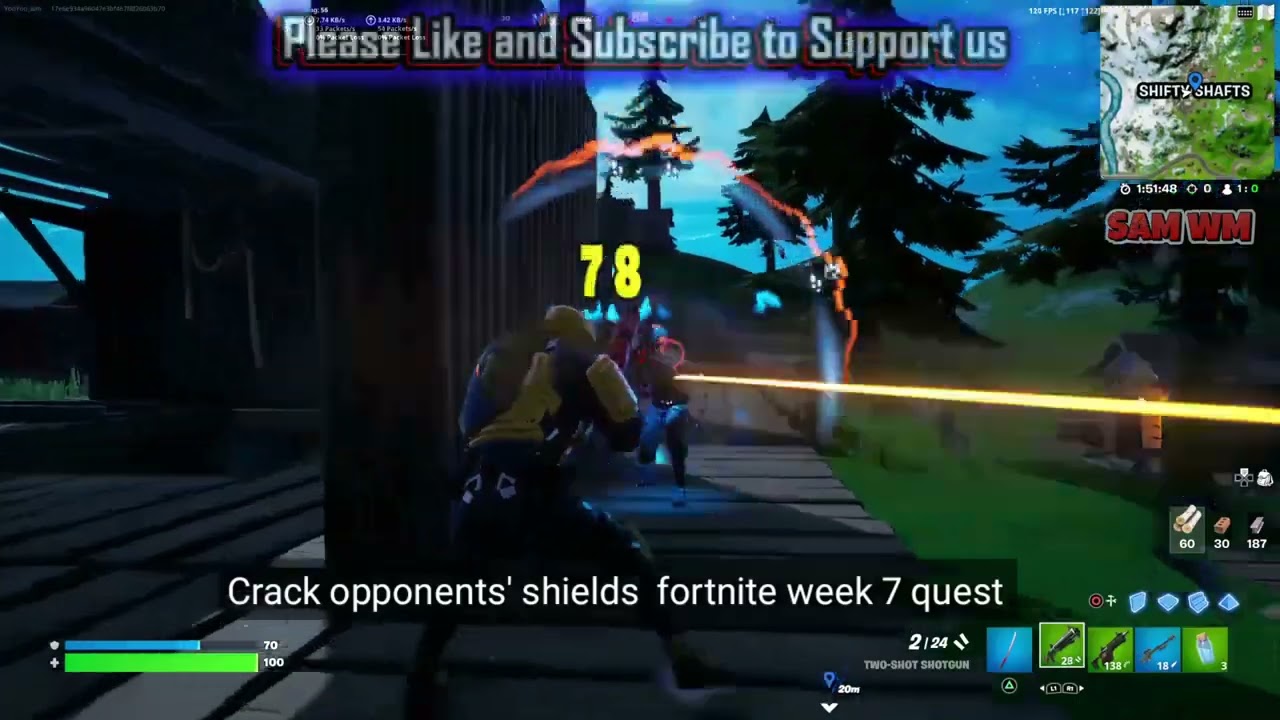 Crack opponents' shields fortnite