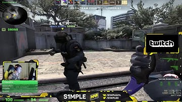 S1mple playing Faceit on Overpass