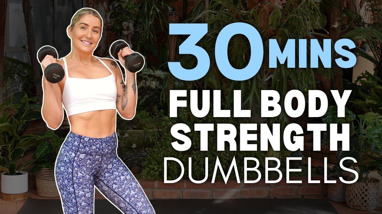 30 MIN FULL BODY STRENGTH // NO REPEAT Dumbbell Workout | No Jumping ...
