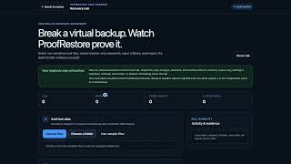 ProofRestore — Prove Your Backup Can Actually Restore | OpenAI Hackathon
