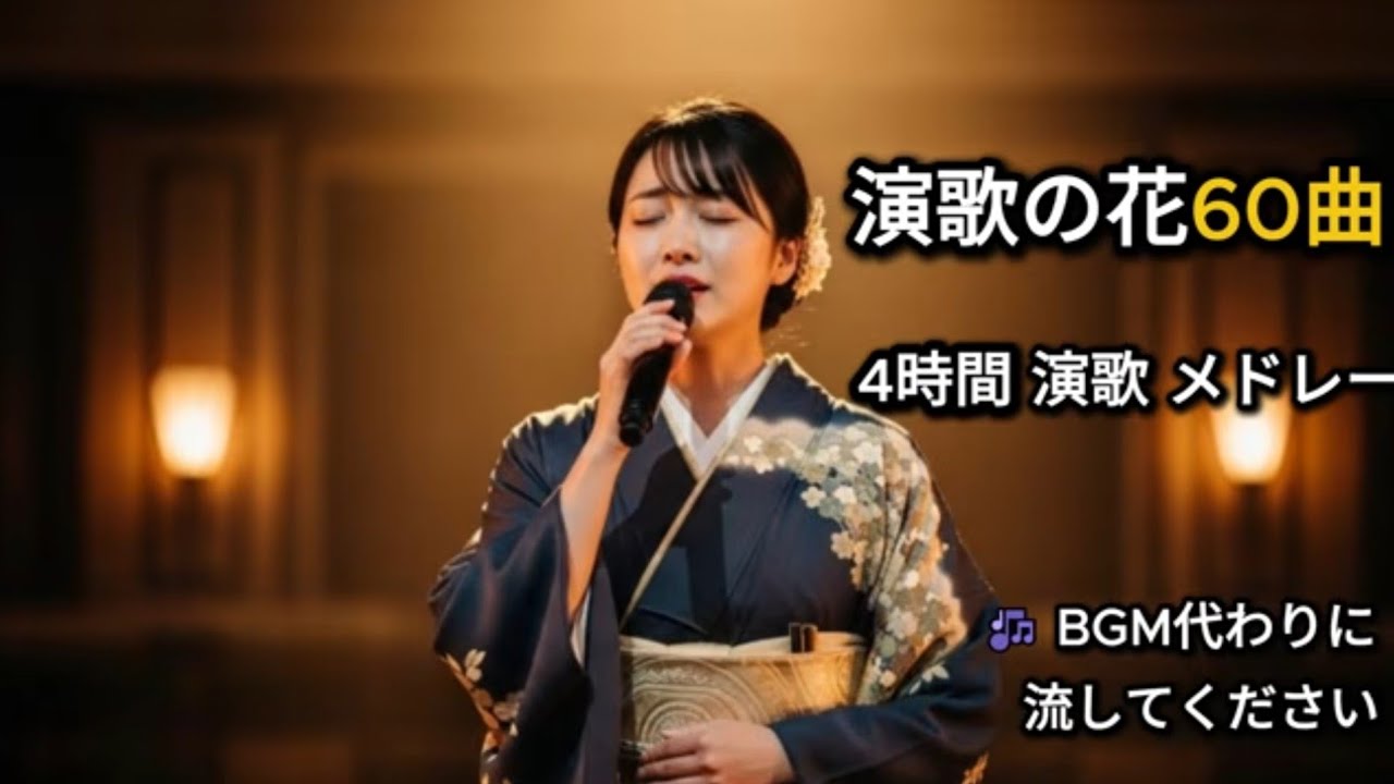 涙を誘う女性演歌｜名曲60選 4時間メドレー