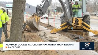 Mormon Coulee Road Closed for Water Main Repairs