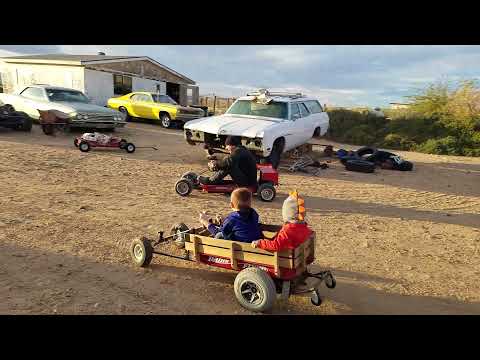 Radio flyer home made DIY gokart rat rod race