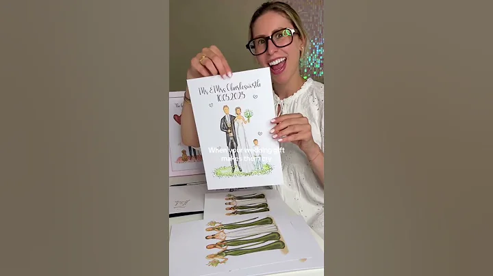 The most thoughtful wedding gifts for under £20 🥹💕 #weddingillustration #weddingartist #weddinggift