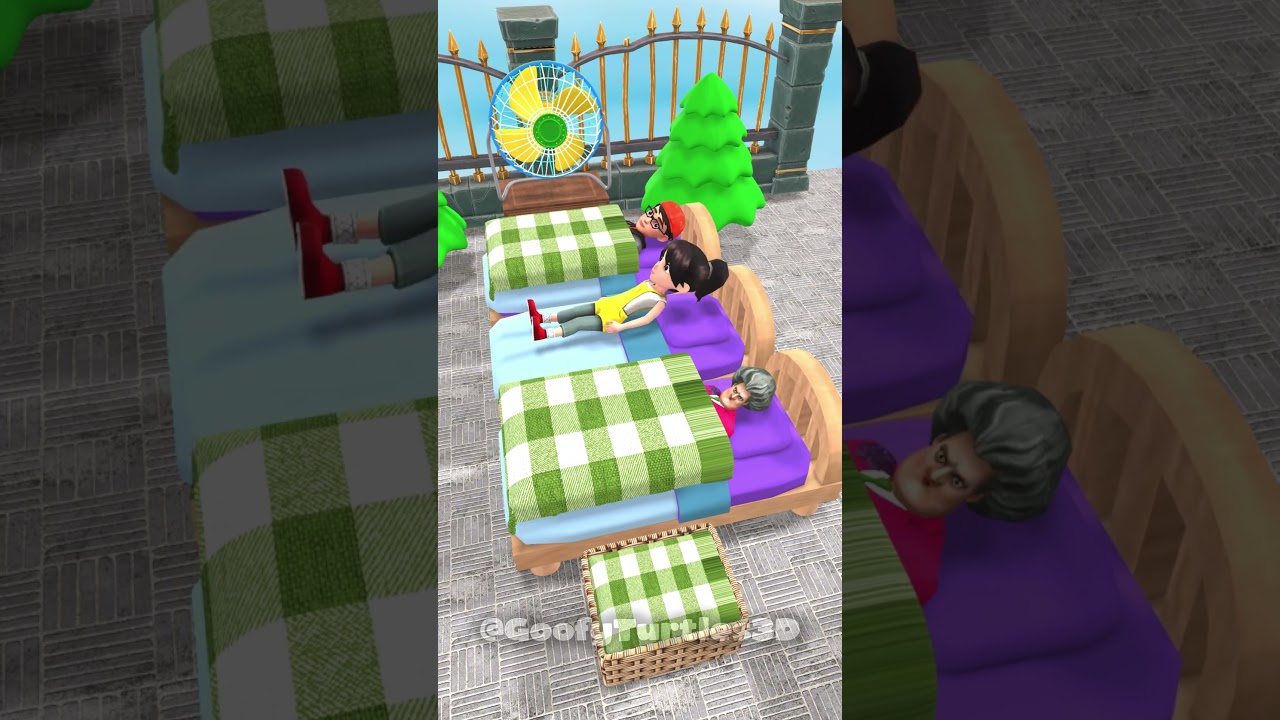 Teacher Scary x Tani and Nick Scary 3D Funny moments the Bed 2 