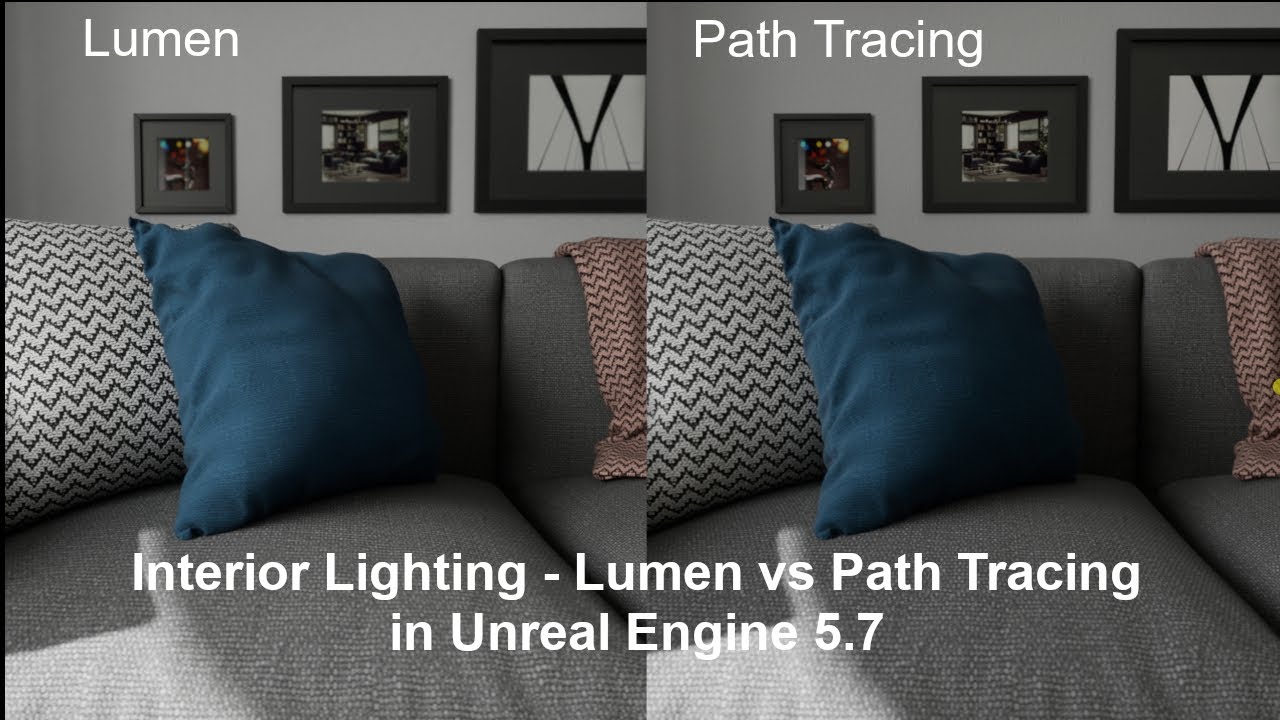 Interior Lighting - Lumen vs Path Tracing in Unreal Engine 5.7 - YouTube