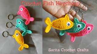 DIY Crochet Fish Keychain 🐟 Perfect Gift Idea! | Quick &amp; Easy beginner Project idea