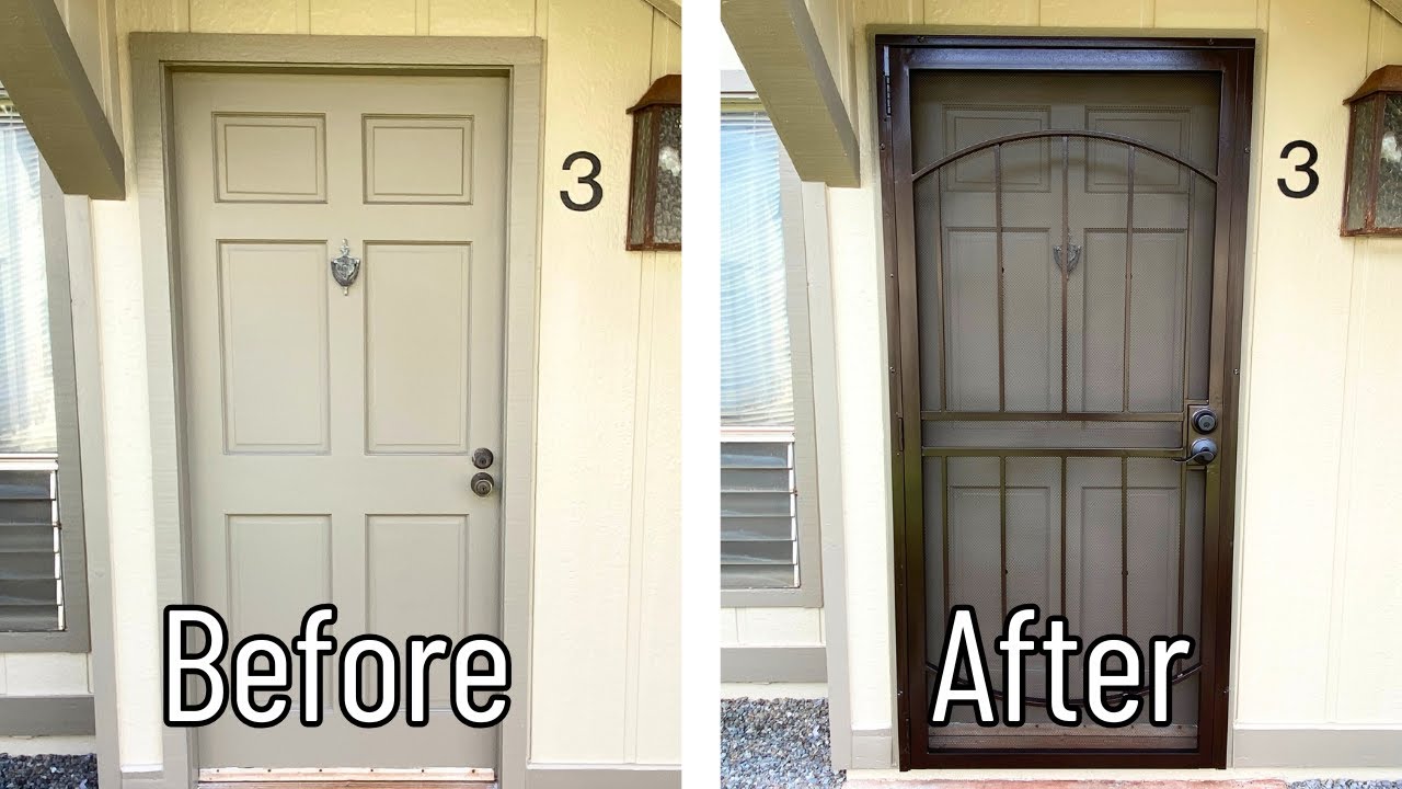 How to Install a Security Screen Door - YouTube