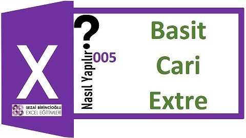 BASİT BİR CARİ EXTRE yapmak