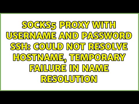 could not resolve hostname, temporary failure in name resolution
