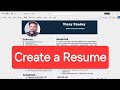 How to create a professional resume #msword #job #career #cv
