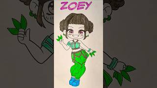 Zoey mini Drawing! K Pop Demon Hunters Satisfying Coloring Guide