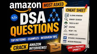 Amazon DSA Interview Cheat Sheet 🔥 Most Repeated Questions
