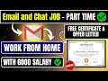 🛑Part - Time Email &amp; Chat Job | Work From Home | Customer support Job | Good Salary 🔥