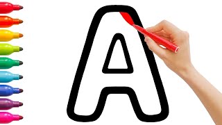 ABC Menggambar dan Warna Alfabet Bahasa Inggris | Pelajari Lagu Alfabet untuk Balita Anak