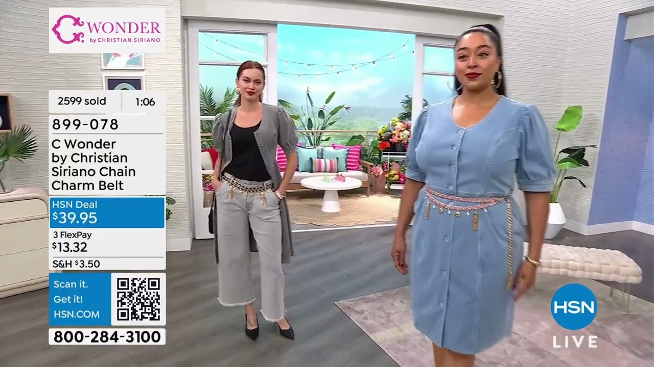 C Wonder by Christian Siriano Chain Charm Belt - YouTube