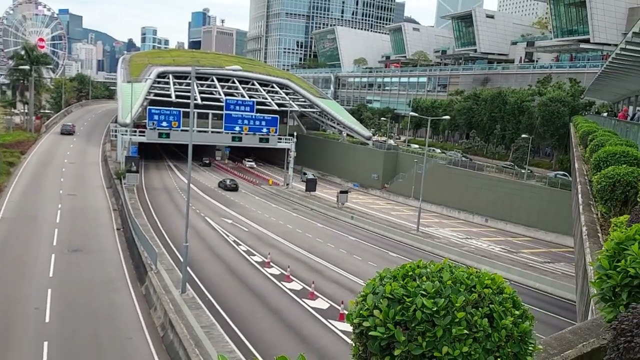 Beautiful view from d bridge to IFC Mall, Hongkong.