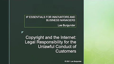 Copyright and the Internet: Legal Responsibility f...