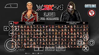 Game WWE 2K24 PPSSPP Android Offline Graphics HD Full Character Mod Smackdown | PPSSPP Gameplay