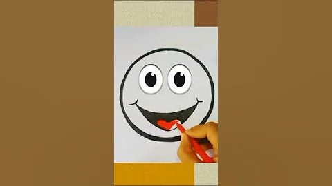 Smiley face emoji drawing😄😇 #shorts #drawingshorts #youtubeshorts