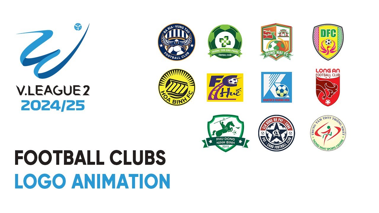 V.League 2 2024/25 Football Clubs Logo Animation - YouTube