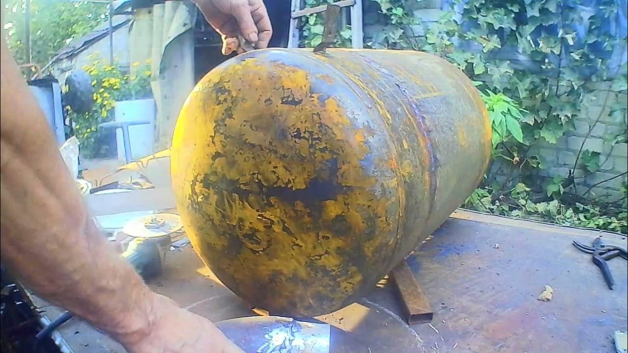 Коптильня из бойлера 1 часть - YouTube