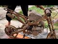 Ktm mini motorbike restoration  restoring an old abandoned 2stroke minibike offroad vehicle