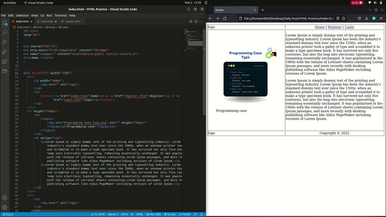 html-beginner-practice-login-register-home-page-youtube