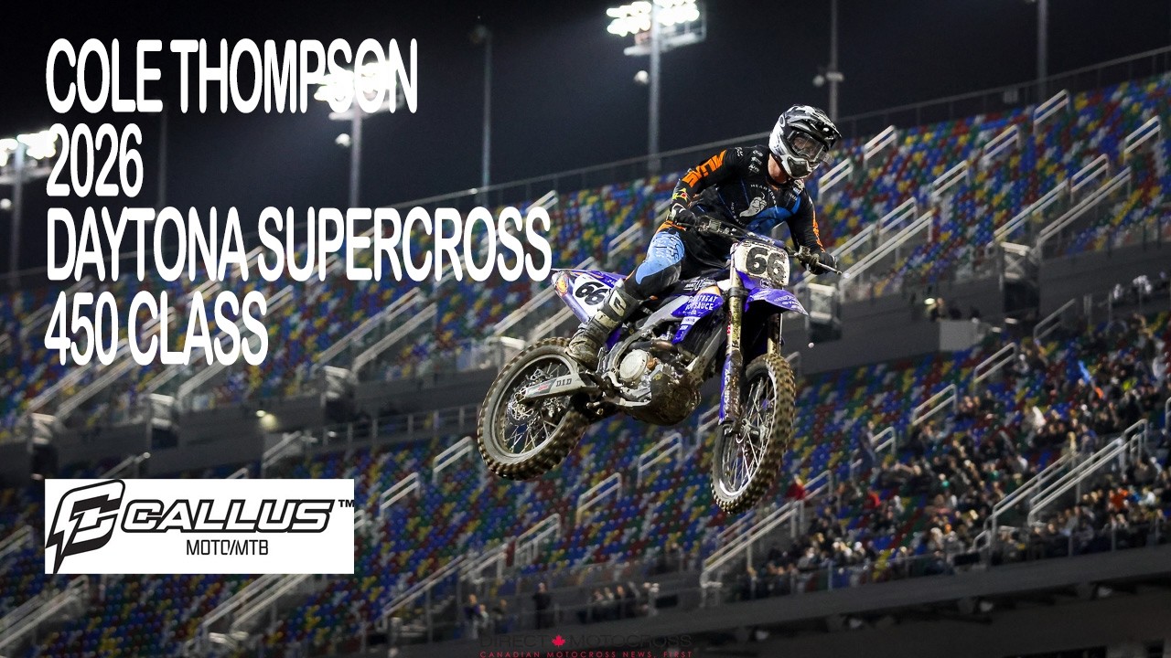 Cole Thompson on the 450 at the 2026 Daytona Supercross