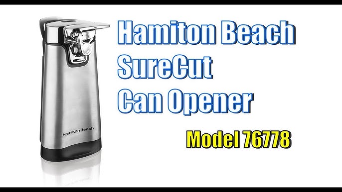 Hamilton Beach Red Electric Classic Chrome Heavyweight Can Opener