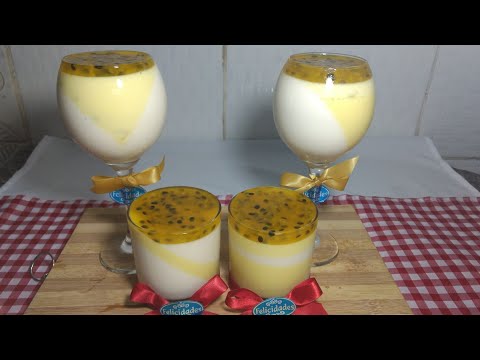 Vídeo: Panna Cotta Tropical Com Molho De Maracujá