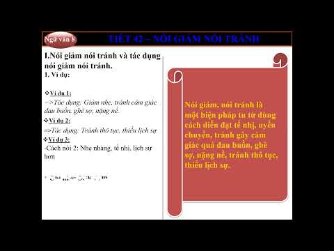 Ngữ văn 8 - Nói giảm, nói tránh.