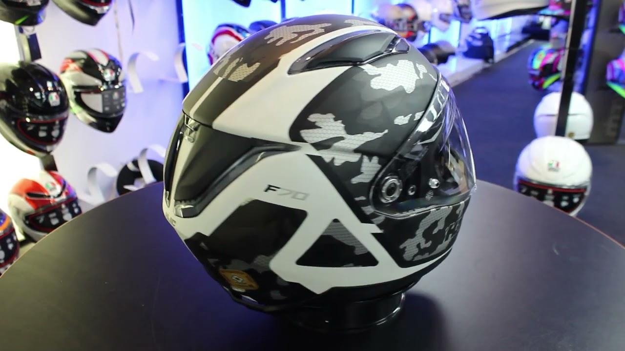 HJC F70 Katra MC10SF Motorcycle Helmet (White) - YouTube