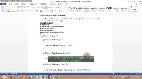 Method Overloading Part 1