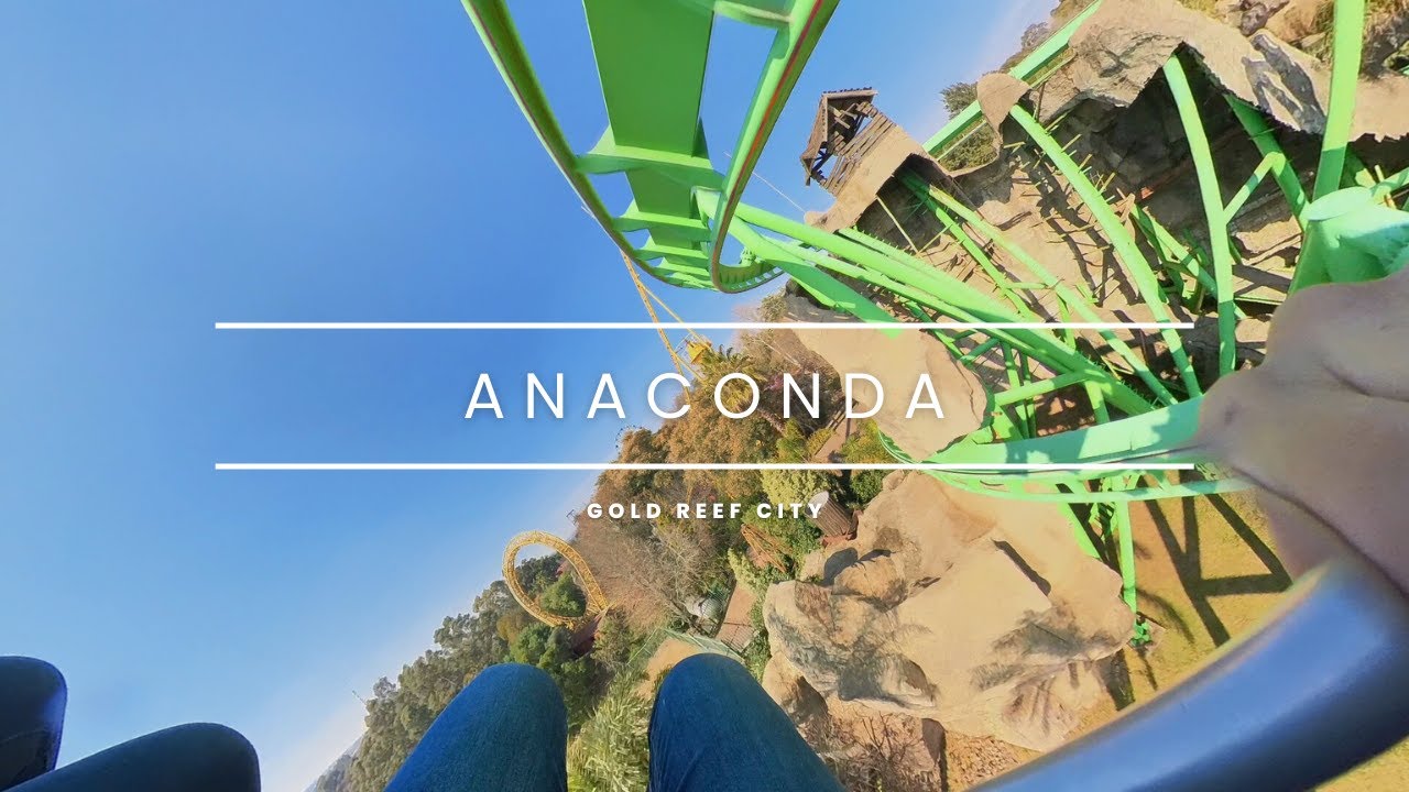 🎢Anaconda POV Thrill Ride | Gold Reef City | 2.7K Resolution