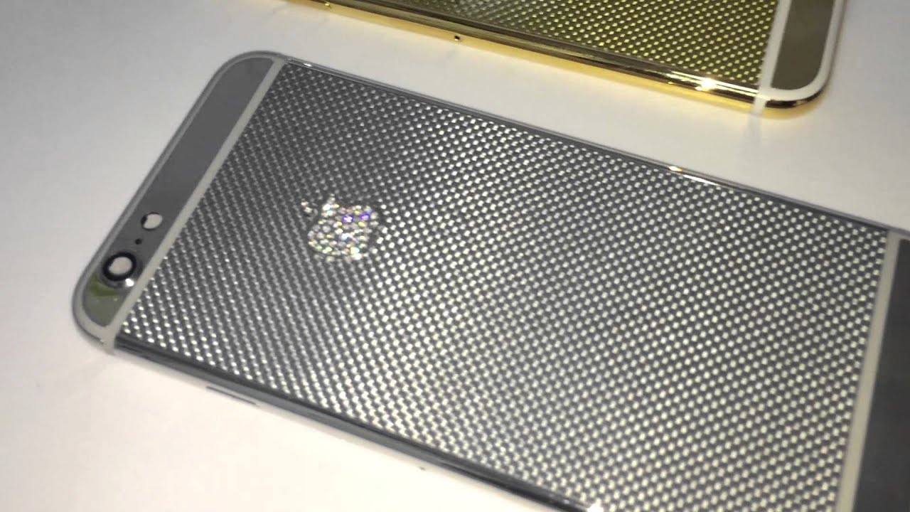luxury 24kt gold carbon fiber iphone 6 housing