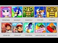Sonic Dash, Subway surf,Sonic Dash, Subway City, Little krishna, Temple run 2, Temple Run, 