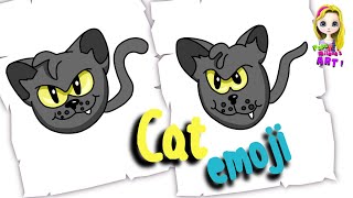 Roblox Meep City Emojis: How to draw a Cat emoji | Drawing Tutorial