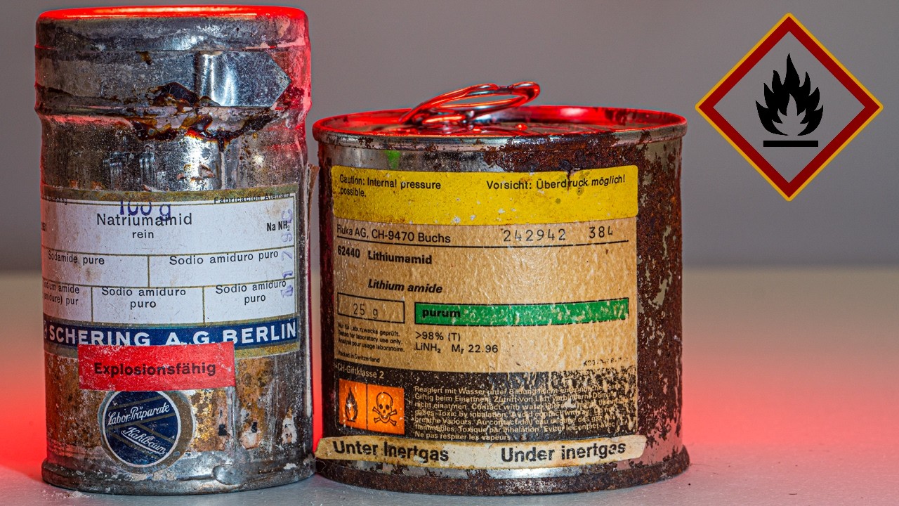 I Found Two Old Cans of Alkali Metal Amides