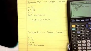 Stats 8.1 and 8.2 - Estimating Mean with Large and Small Samples