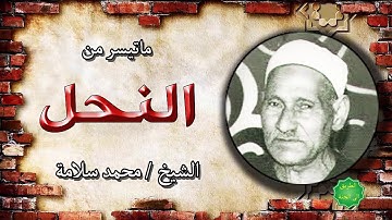 الشيخ / محمد سلامة ماتيسر من سورة النحل
