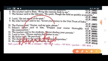 Imperative sentence Excercise 6 C from excellent book Class 12 solved by Ramesh Sir