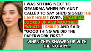 My Aunt Showed Up With A Notary To Take Grandma's Lake House, Then Grandma Spoke…