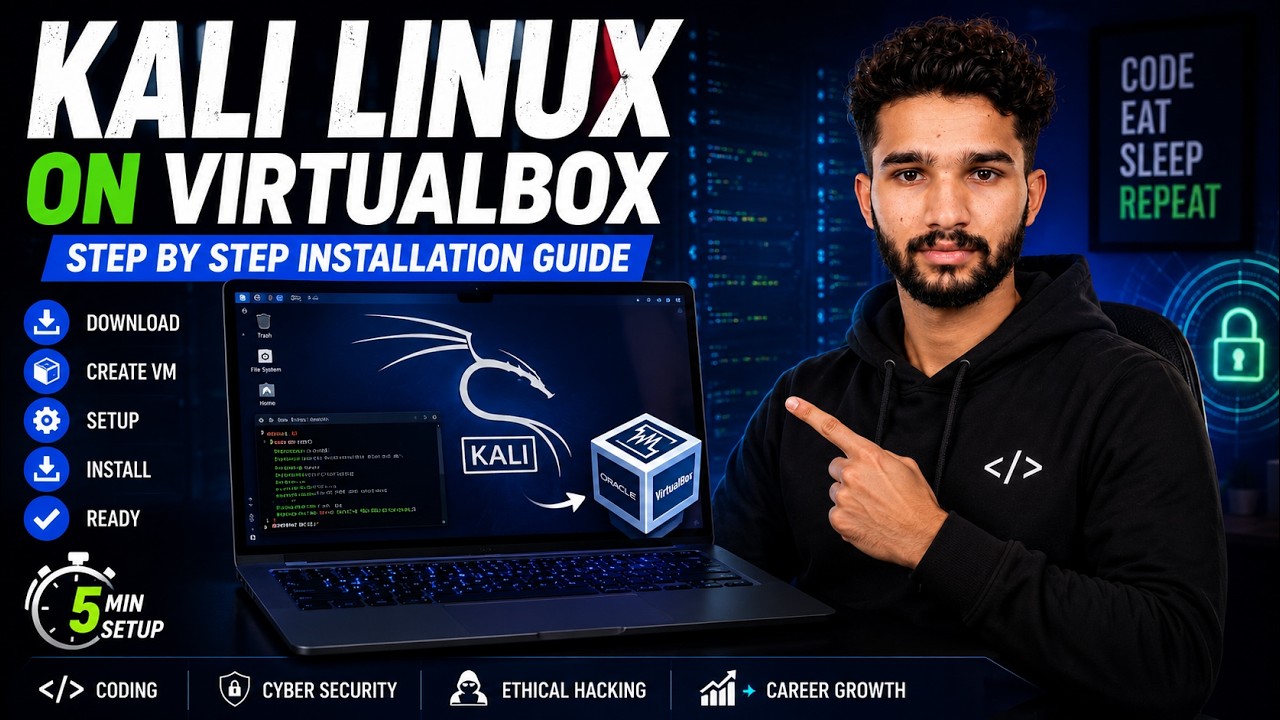 Kali Linux Install in VirtualBox | Step by Step Guide for Beginners (2026) 🔥