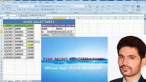 HOW TO CREATE SALARY SHEET IN MS EXCEL WITH SUMIF STATEMENT (EASY METHOD)