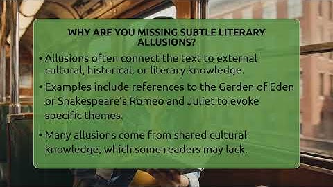 Why Are You Missing Subtle Literary Allusions? - The Prose Path